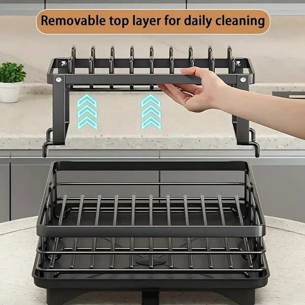Double-Tier Kitchen Dish Rack